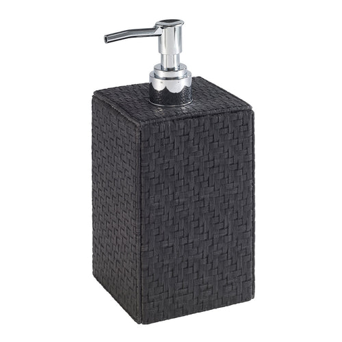 Bodrum Linens Wicker Black Soap Dispenser