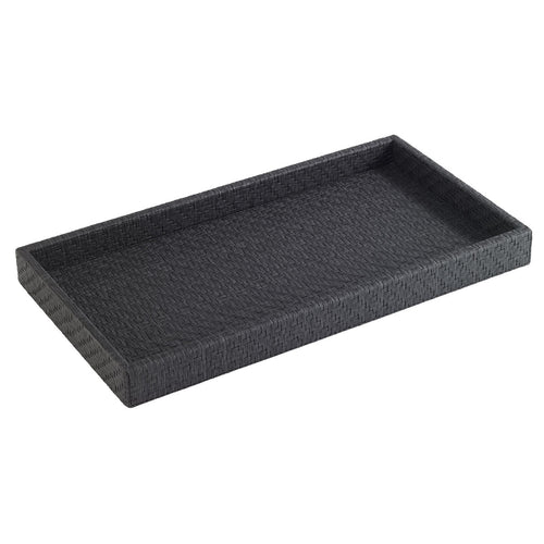 Bodrum Linens Wicker Black Vanity Tray