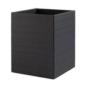 Bodrum Linens Wicker Black Waste Basket