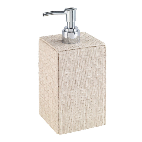 Bodrum Linens Wicker Cream Soap Dispenser