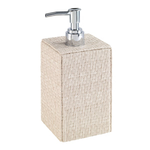 Bodrum Linens Wicker Cream Soap Dispenser