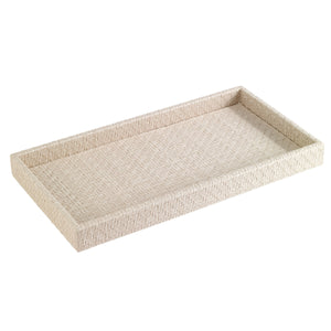 Bodrum Linens Wicker Cream Vanity Tray