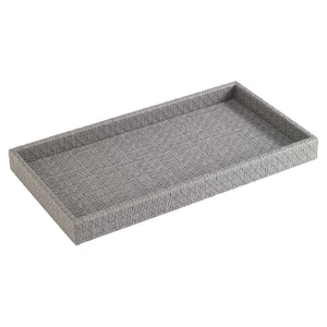 Bodrum Linens Wicker Gray Vanity Tray