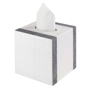 Bodrum Linens Linea Oyster Gray Tissue Box