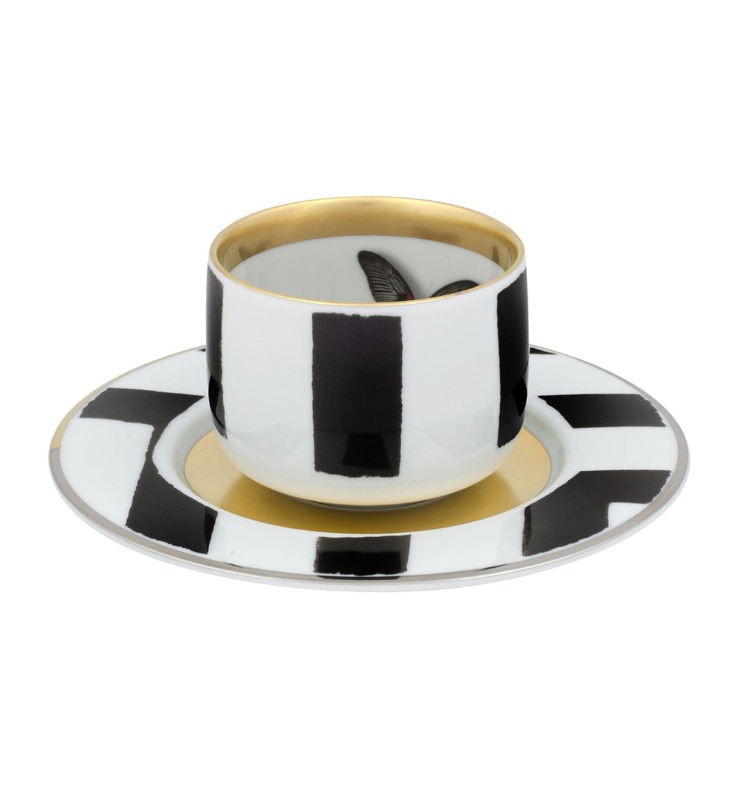 Vista Alegre Christian Lacroix - Sol Y Sombra Coffee Cup & Saucer, Set of 4