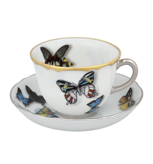 Vista Alegre Christian Lacroix - Butterfly Parade Coffee Cup & Saucer, Set of 4