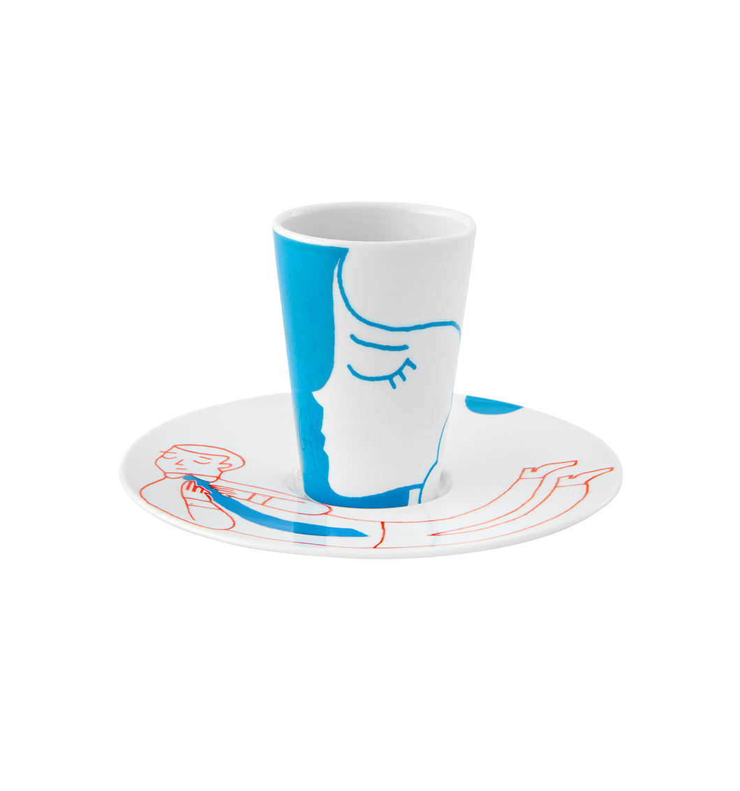 Vista Alegre Escape Goat Espresso Cup And Saucer Ii