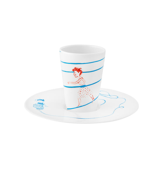 Load image into Gallery viewer, Vista Alegre Escape Goat Espresso Cup And Saucer V
