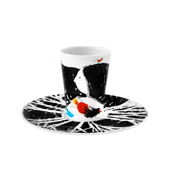 Load image into Gallery viewer, Vista Alegre Escape Goat Espresso Cup And Saucer Viii
