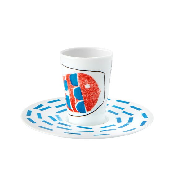 Load image into Gallery viewer, Vista Alegre Escape Goat Espresso Cup And Saucer Xi
