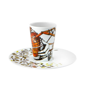 Vista Alegre Escape Goat Espresso Cup And Saucer Xii