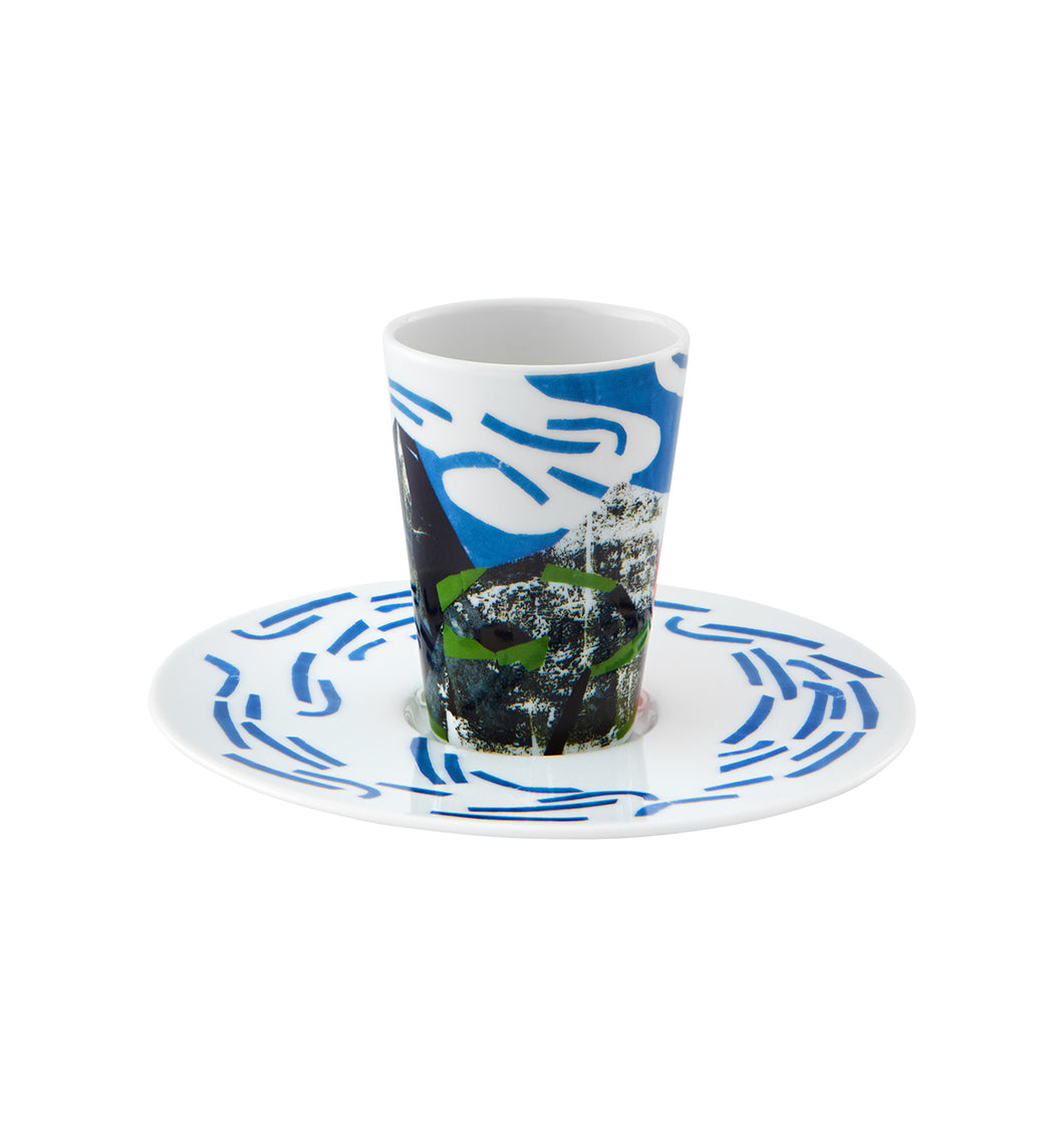 Vista Alegre Escape Goat Espresso Cup And Saucer Xlvi