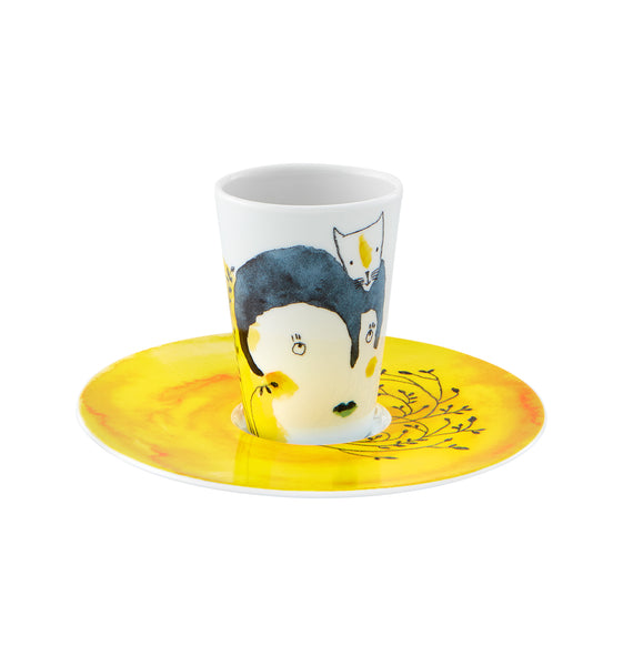 Load image into Gallery viewer, Vista Alegre Escape Goat Espresso Cup And Saucer Xxv
