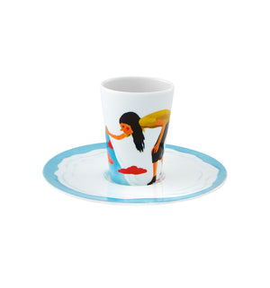 Vista Alegre Escape Goat Espresso Cup And Saucer Xxxvi