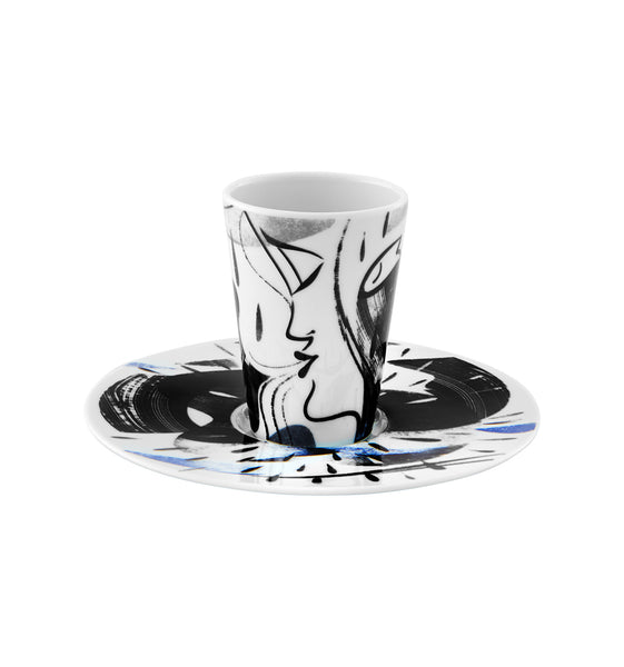 Load image into Gallery viewer, Vista Alegre Escape Goat Espresso Cup And Saucer Xxii
