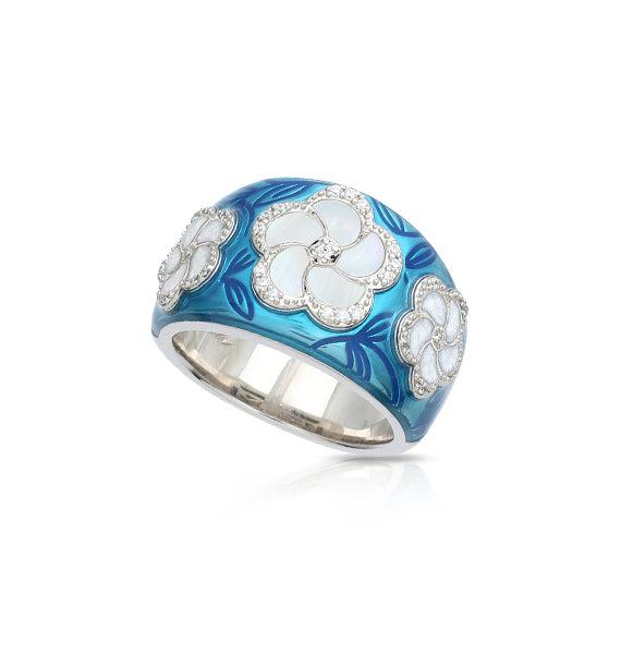 Belle Etoile Pomelia Rings - Sea Blue & White