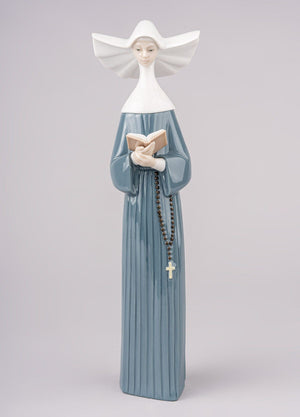 Lladro Prayerful Moment Nun Figurine