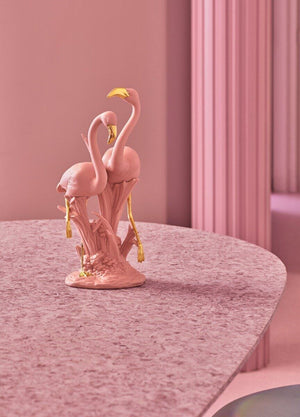 Lladro The Flamingos Sculpture - Pink