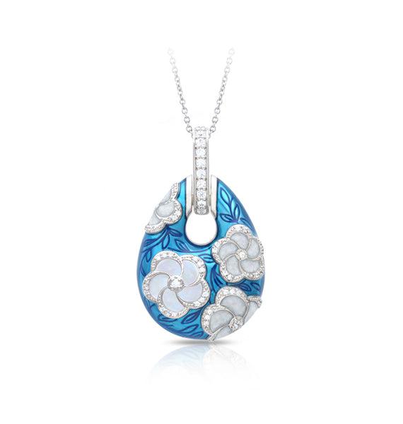 Belle Etoile Pomelia Pendant - Sea Blue & White