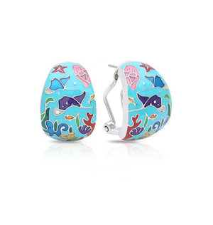 Belle Etoile Manta Ray Earrings - Blue & Multi Color