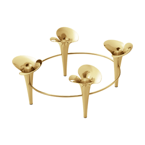 Georg Jensen BLOOM Taper Gold Candleholder