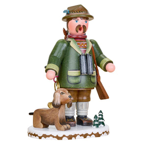 Hubrig Volkskunst Hunter with Dog Incense 20cm Smoker