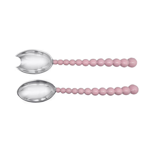 Mariposa Pearled Pink Salad Servers