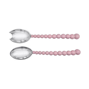 Mariposa Pearled Pink Salad Servers