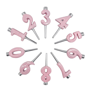 Mariposa Pink Number Candle Holder Set, 10