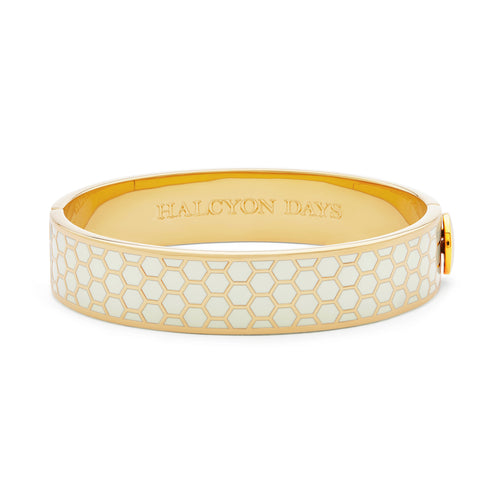 Halcyon Days Honeycomb Cream & Gold Bangle