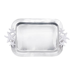 Mariposa White Starfish Handled Tray