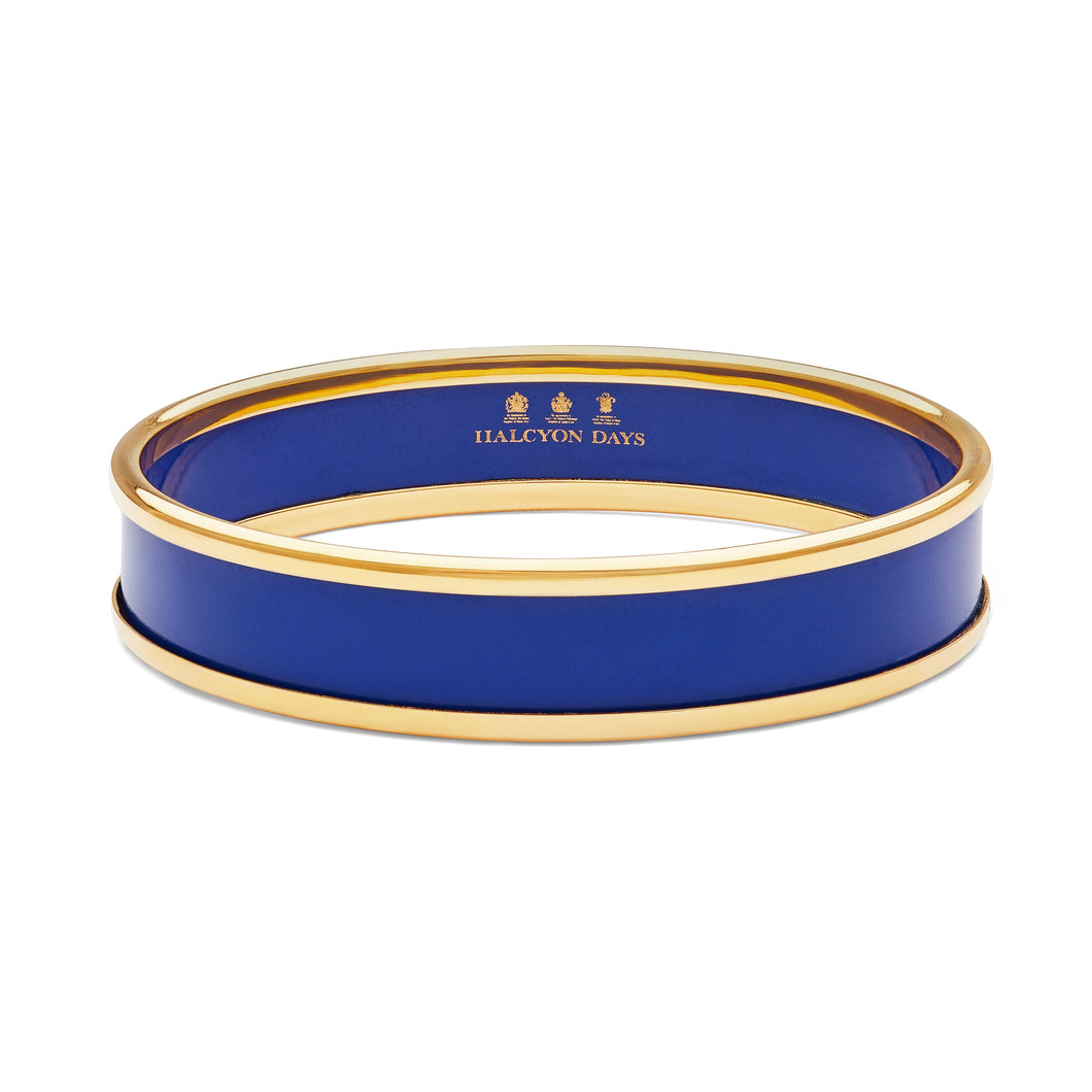 Halcyon Days Cobalt & Gold Enamel Bangle