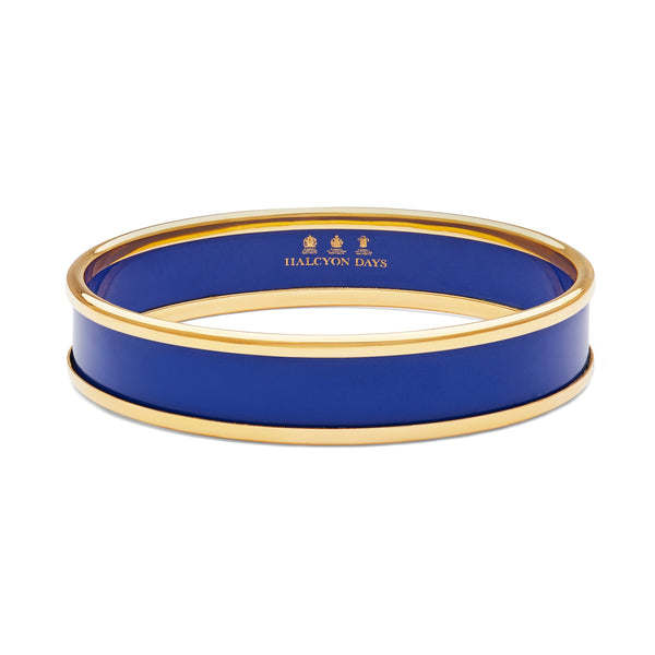 Load image into Gallery viewer, Halcyon Days Cobalt &amp; Gold Enamel Bangle
