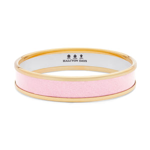 Halcyon Days Pale Pink & Gold Enamel Bangle