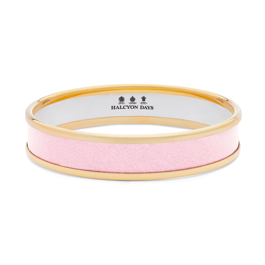 Halcyon Days Pale Pink & Gold Enamel Bangle