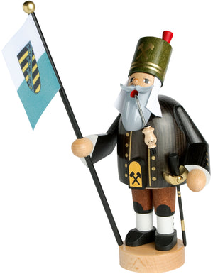 KWO Miner with Flag - 7.9" - Incense Smoker