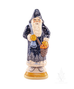 Vaillancourt Folk Art - Father Christmas with Winter’s Night Coat - Chalkware Figurine