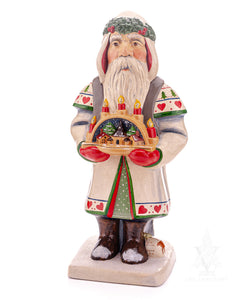 Vaillancourt Folk Art - Christbaumschmuck Santa - Chalkware Figurine