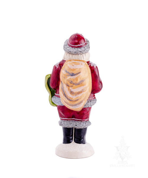 Load image into Gallery viewer, Vaillancourt Folk Art - Burgundy Wine Santa - Chalkware Figurine
