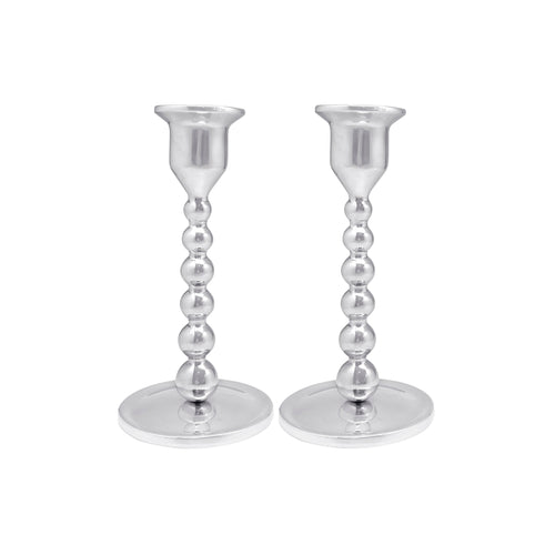 Mariposa Pearled Small Candlestick Set