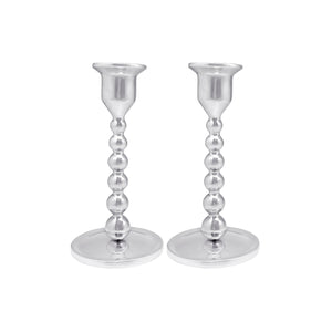 Mariposa Pearled Small Candlestick Set