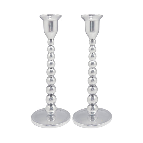 Mariposa Pearled Medium Candlestick Set