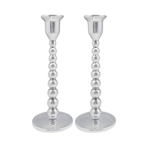 Mariposa Pearled Medium Candlestick Set