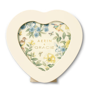 AERIN & Gracie Heathcote Lacquer Heart Frame, Cream