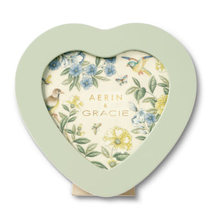 AERIN & Gracie Heathcote Lacquer Heart Frame, Sage