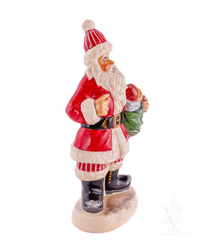 Vaillancourt Folk Art - Classic American Santa in Red - Chalkware Figurine