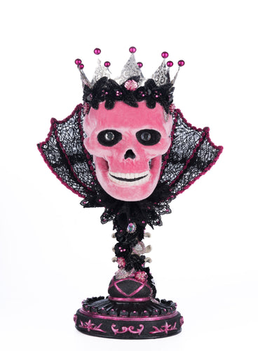 Katherine's Collection Pink Passion Skull Pillar Candle Holder