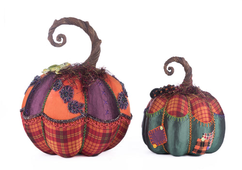 Katherine's Collection Broomstick Acres Pumpkins Set Of 2