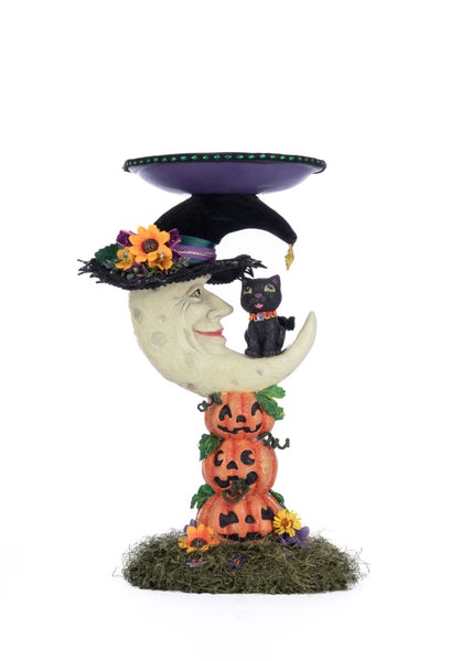 Load image into Gallery viewer, Katherine&#39;s Collection Jacks and Cats Moon Pillar Candle Holder
