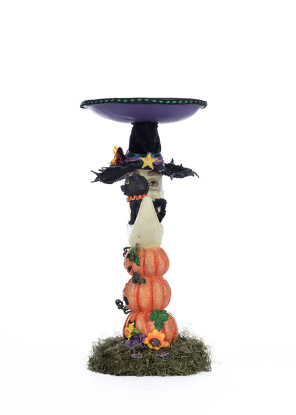 Load image into Gallery viewer, Katherine&#39;s Collection Jacks and Cats Moon Pillar Candle Holder
